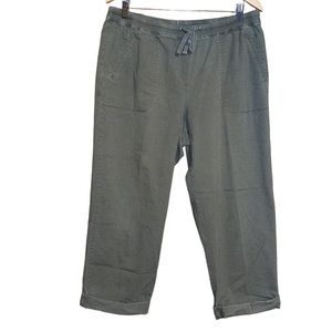 •J JILL•SAGE HIGH WAISTED CROPPED CUFFED ANKLE PANT SIZE LARGE EUC